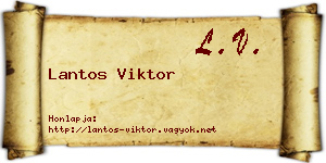 Lantos Viktor névjegykártya